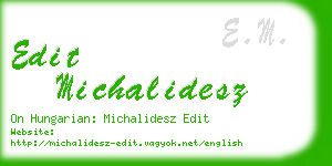 edit michalidesz business card